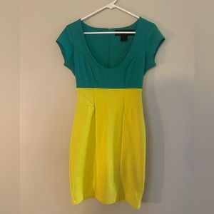 Kardashian XS neon bodycon dress